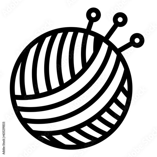 Yarn fabric outline icon