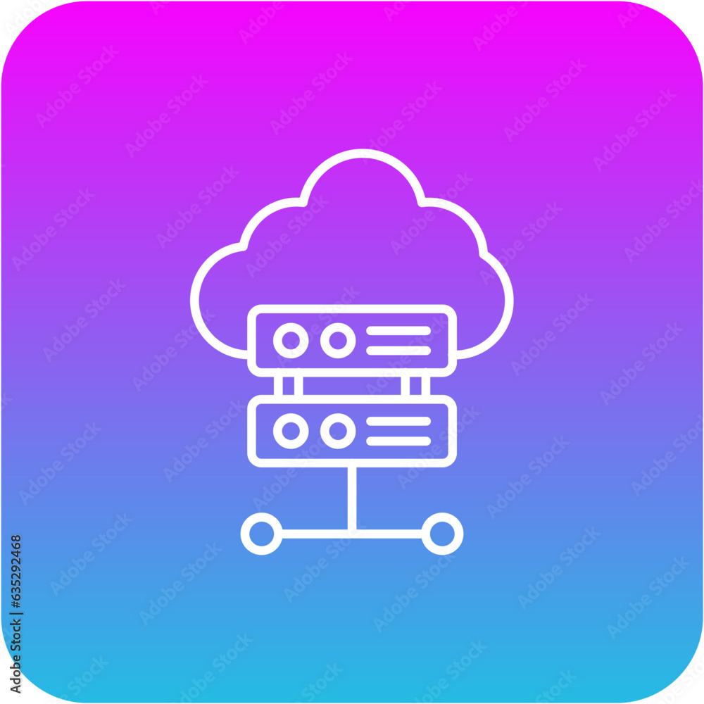 Cloud Server Icon Cloud Server Icon