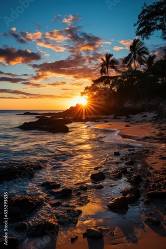 sunset on the beach