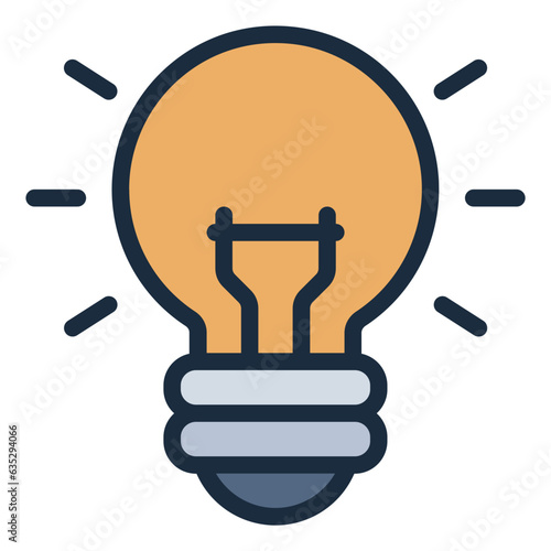 Light Bulb filled line icon