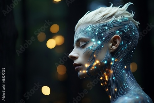 人とサイバーイメージ,Generative AI AI画像