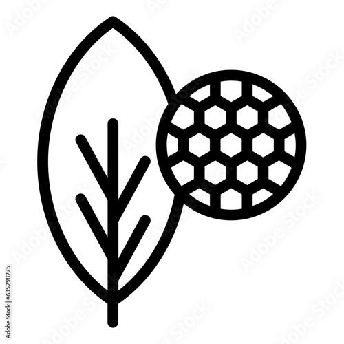 Chlorophyll cell from leaves outline icon