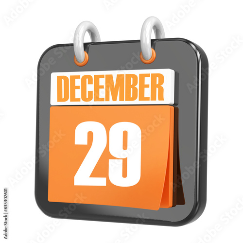 3d Rendering Of UI Icon December Day 29 photo