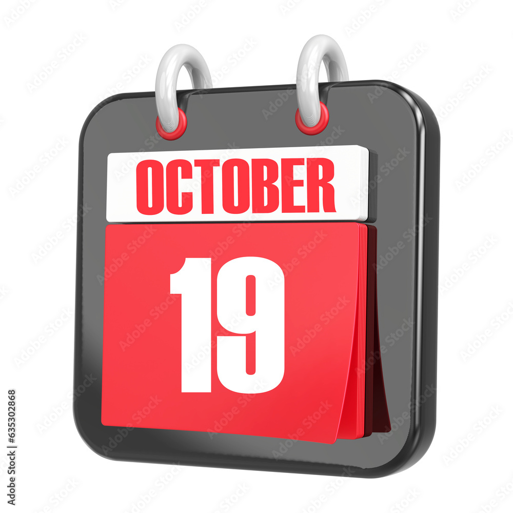 3d Rendering Of UI Icon October Day 19 3d Rendering Of UI Icon October Day 19