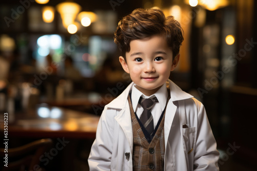 Dream job of doctor kid background. Generative ai.