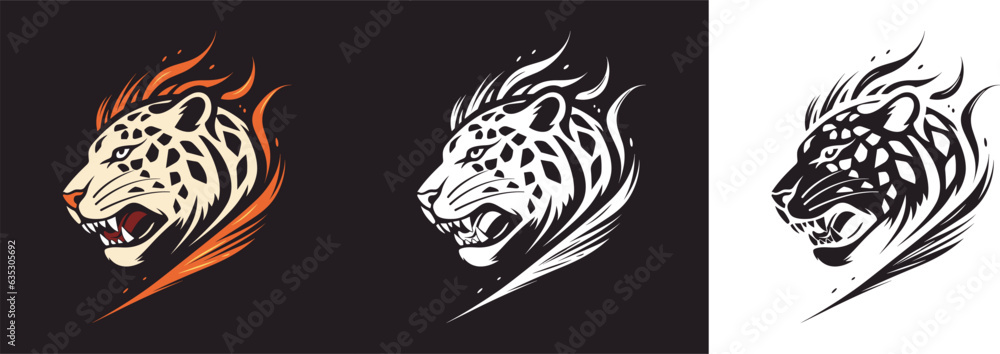 Logo design of a angry tiger, tiger head tattoo design black and white, t-shirt tattoo design of tiger Logo design of a angry tiger, tiger head tattoo design black and white, t-shirt tattoo design of tiger