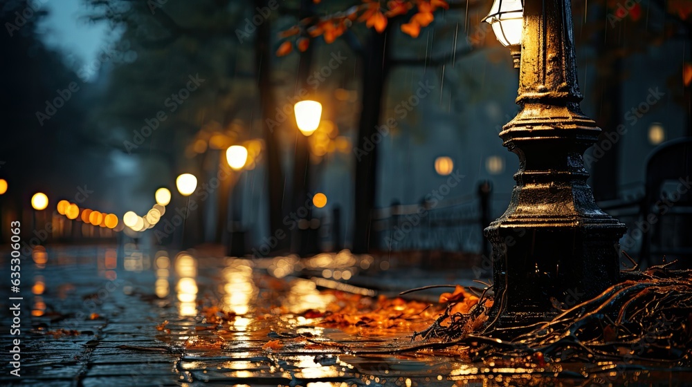 autumn night in the city