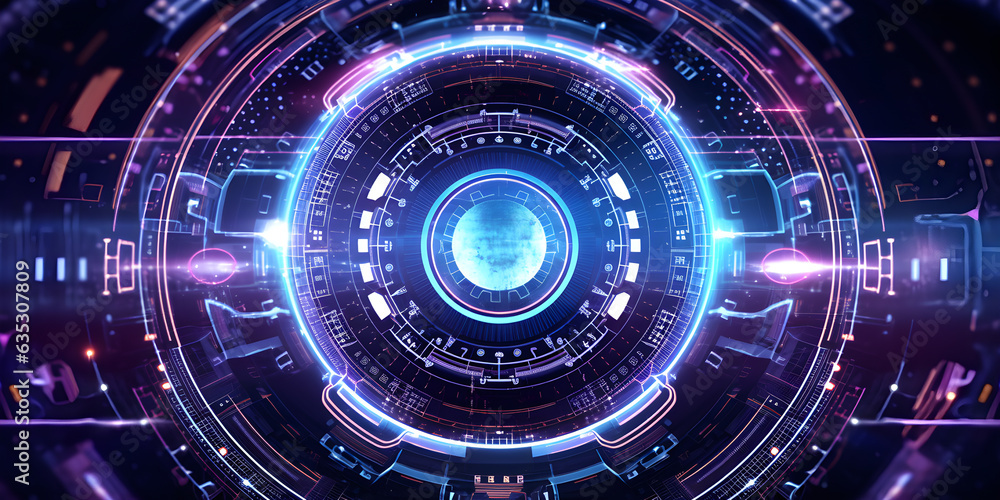 Abstract technology with light background. Generative AI Abstract technology with light background. Generative AI