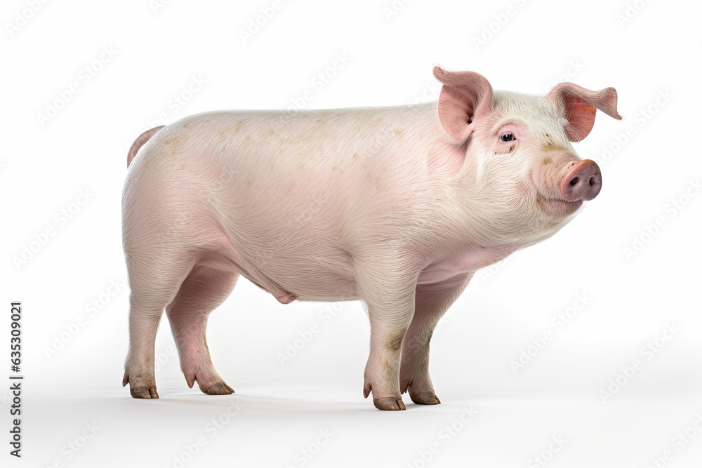 Pink pig on white background isolated. Capturing Joy and Innocence of Cute Baby Pigs Pink pig on white background isolated. Capturing Joy and Innocence of Cute Baby Pigs