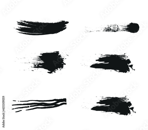 Enso zen grunge japanese brush strokes vector illustration.