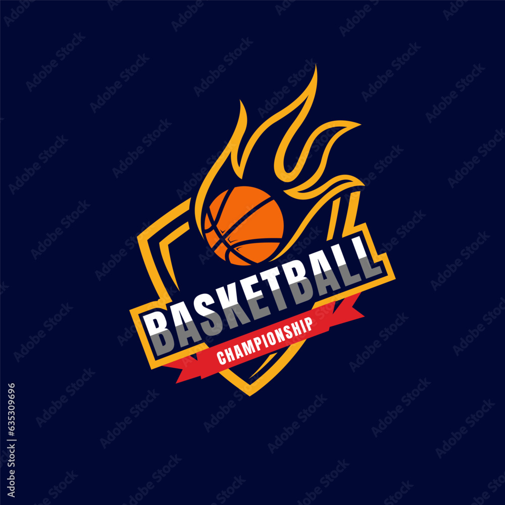 Basketball club logo badge vector image. Basketball Club Logo Template Creator for Sports Team Vector Basketball club logo badge vector image. Basketball Club Logo Template Creator for Sports Team Vector