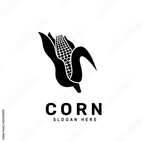 Woodcut corn icon. Natural and organic product, healthy food, vegetarianism. Agriculture, harvest and farm. Sticker for social networks and messengers, logo. Cartoon flat vector illustration