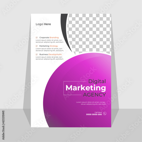 grow your business flyer design template bundle. take your business to the next level of poster . bundle, 3 in 1, a4 template, brochure design, cover, flyer, poster, print-ready
