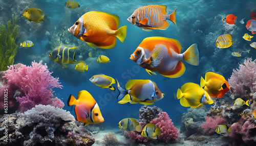 fish in the reef generated by AI tool