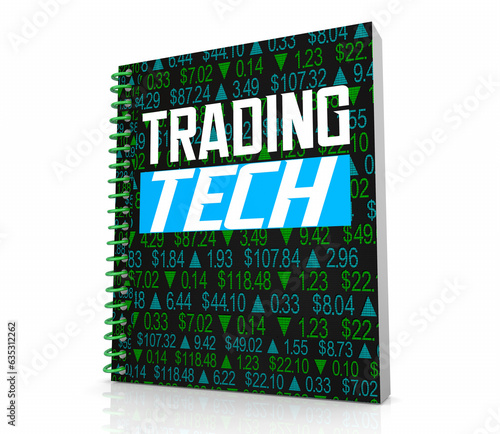 Trading Tech Book New Investing Technologies Manual How to Make Money 3d Illustration photo