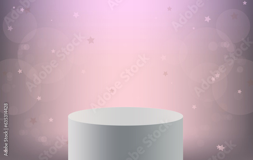 Gradient background pedestal podium