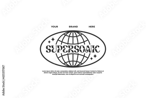 y2k retro vintage logo asset for fashion urban streetwear