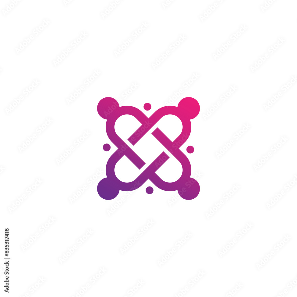 X People Community Logo Design. Human Abstract Logo. Social Logo X People Community Logo Design. Human Abstract Logo. Social Logo