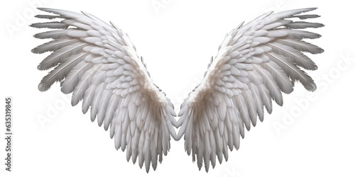 white wings isolated png transparent or on a white background