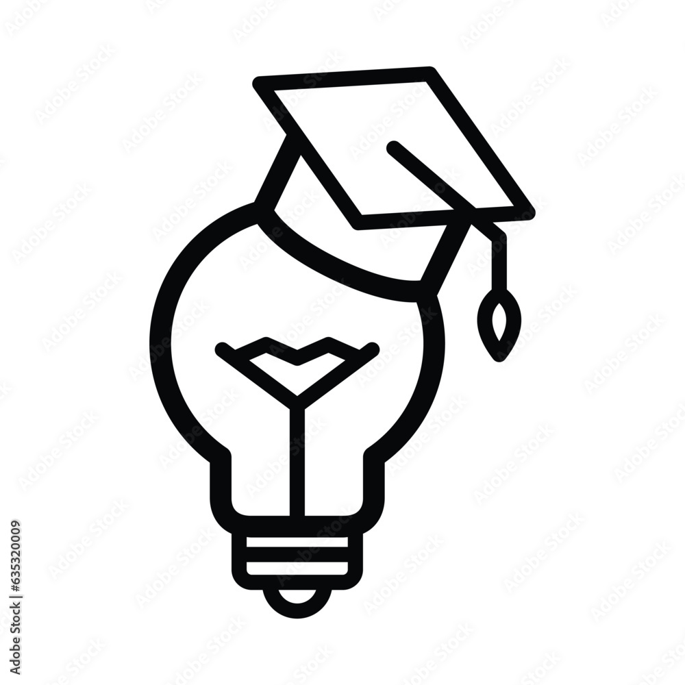 Education innovation idea vector icon Education innovation idea vector icon