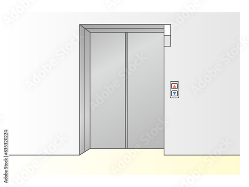 オフィスやマンションのエレベーター正面