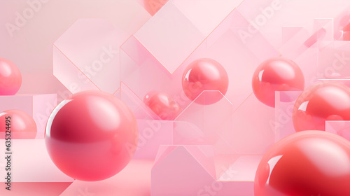 Pink background with bubbles © Vector Nazmul