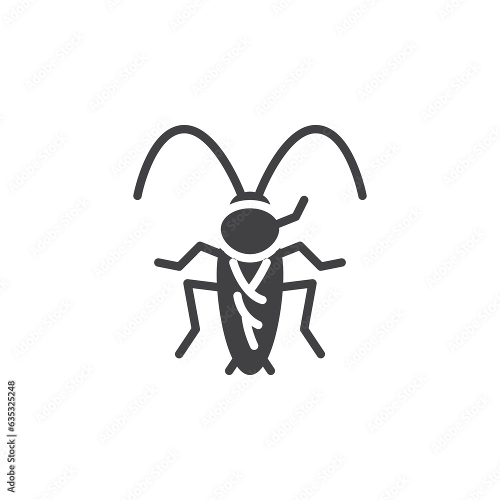 Cockroach pest vector icon Cockroach pest vector icon