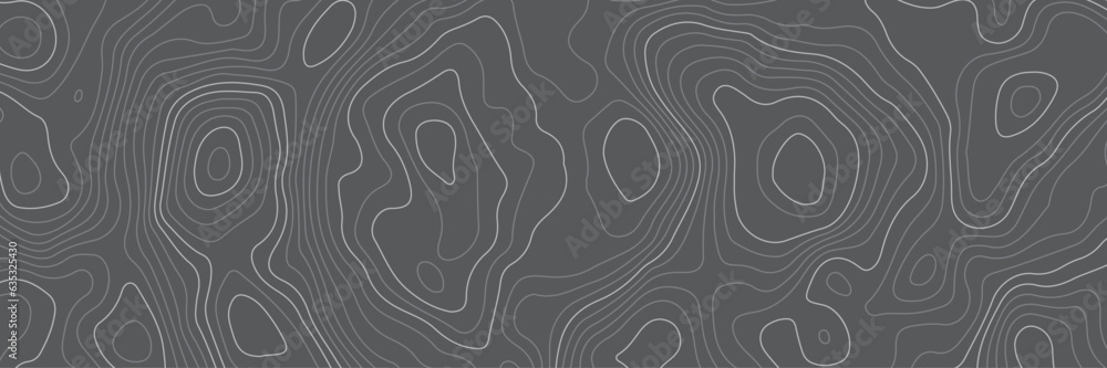 Abstract topographic contours map background. Topography black and white wave lines vector background. Geographic abstract grid. Wavy curve lines banner design. Abstract topographic contours map background. Topography black and white wave lines vector background. Geographic abstract grid. Wavy curve lines banner design.