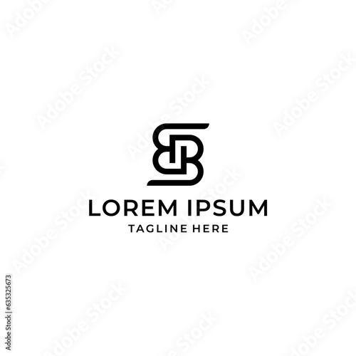 b s bb bbs initial logo design vector template