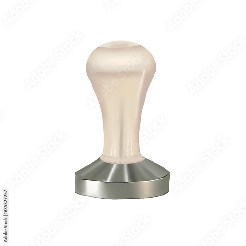 cream color coffee tamper