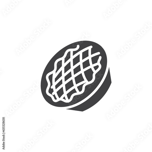 Apple pie vector icon