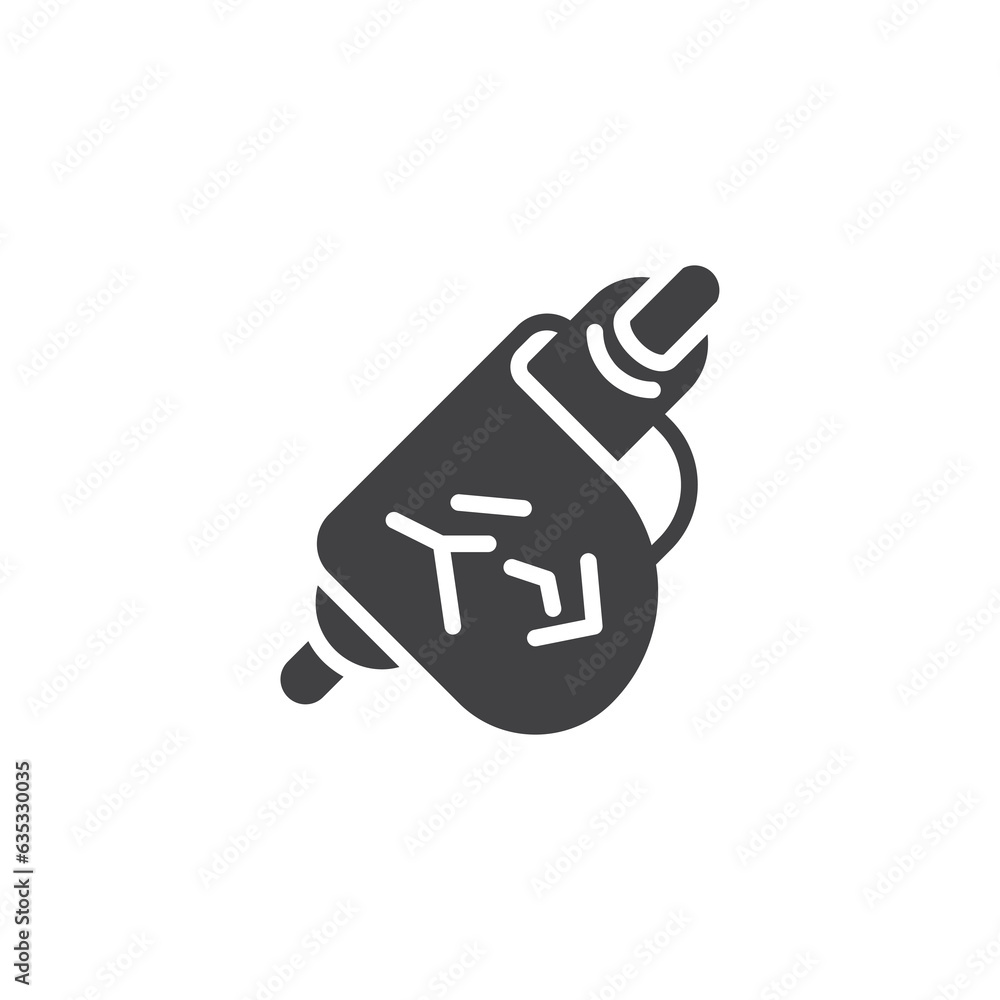 Rolling pin with dough vector icon Rolling pin with dough vector icon