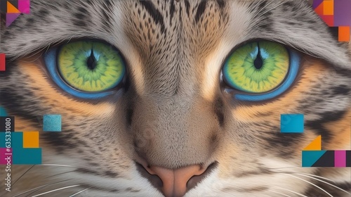 portrait of a cat photo
