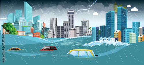  flooding uk vectors.  flooding asia , usa , house ,street and city.