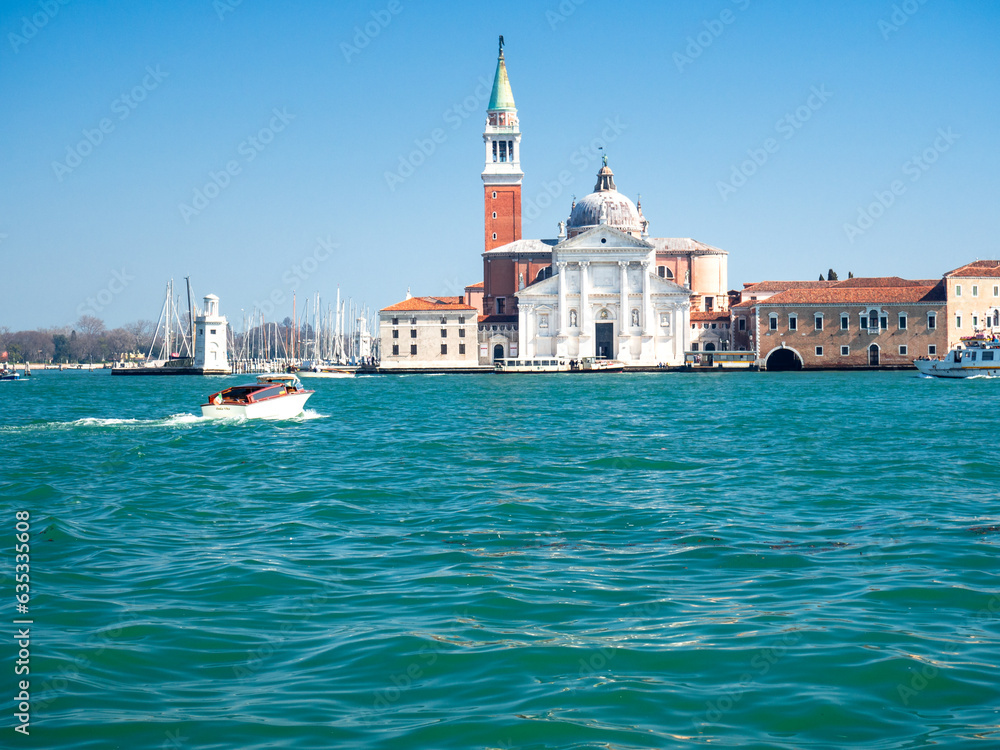 San Giorgio Maggiore in Venice Italy. Church on the water, Itay. Italian famous place.

