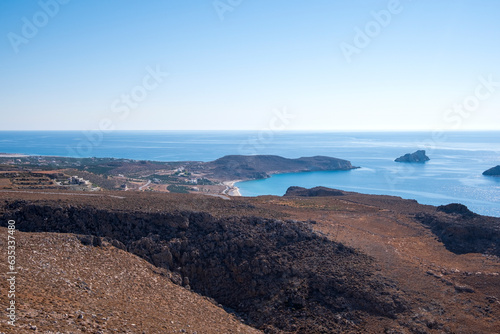 Crete, Xerokampos coast viewpoint one of the most remote areas of the island. Lasithi Province, Greece 
