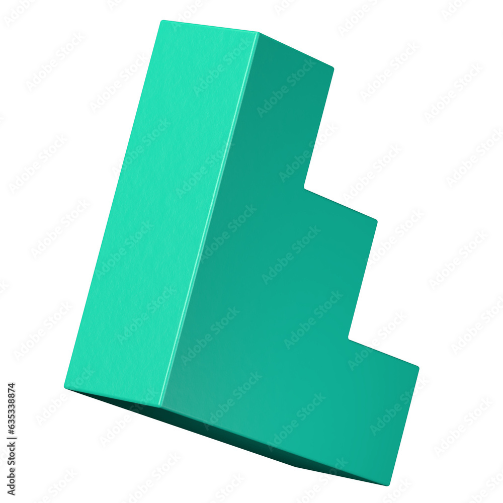 Fototapeta premium Light green stairs 3D