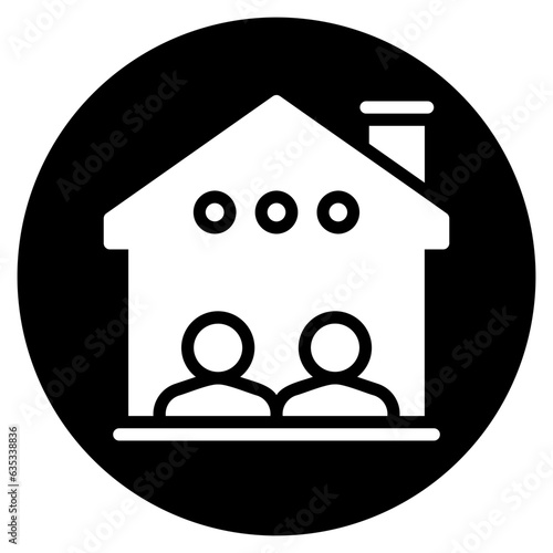 roommate glyph icon