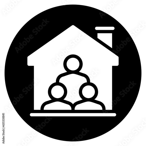 roommate glyph icon