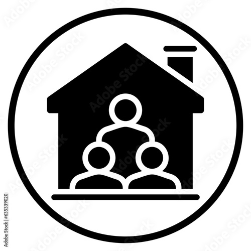 roommate glyph icon