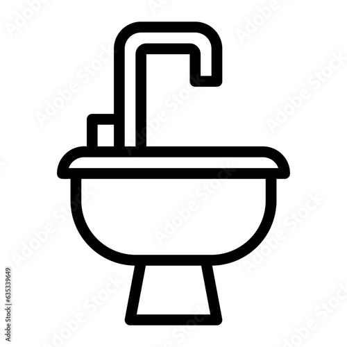 washbasin line icon