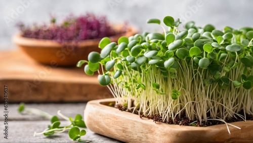 Microgreens sprouts - healthy and fresh food, Generated with AI