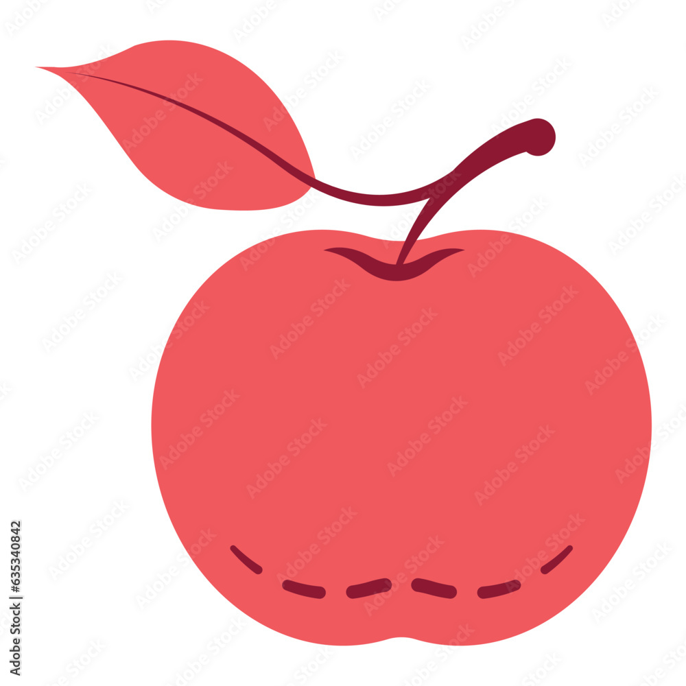 Fototapeta premium Apples, fruits, vegan icon