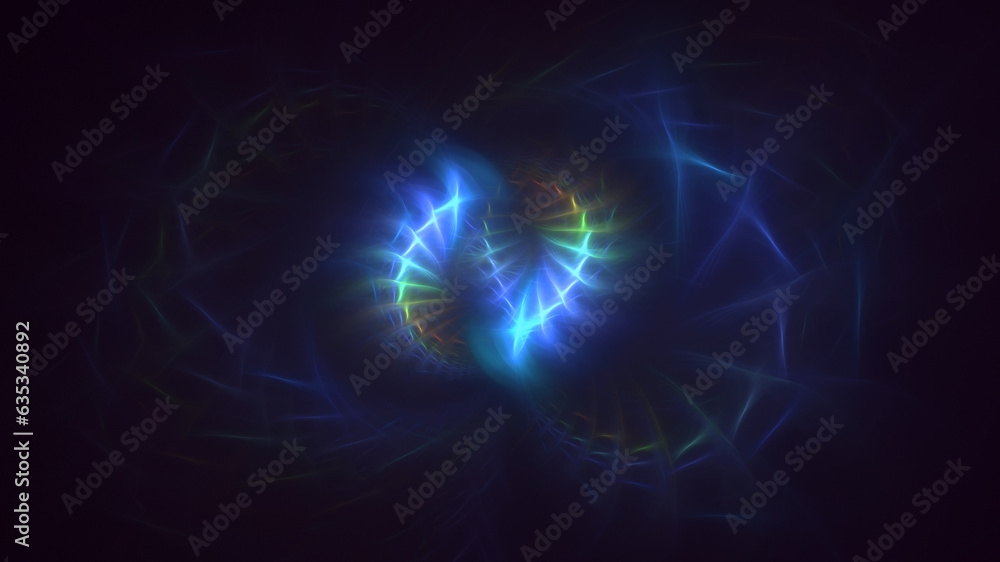Obraz premium 3D rendering abstract multicolor fractal light background