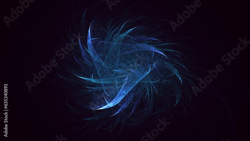 3D rendering abstract multicolor fractal light background