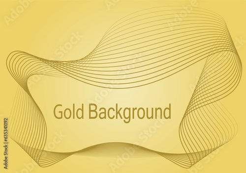 Abstract gold wavy lines on yellow background, futuristic technology vector concept,
distorted texture, wave texture a new format for your business design. Templates have space to put text .