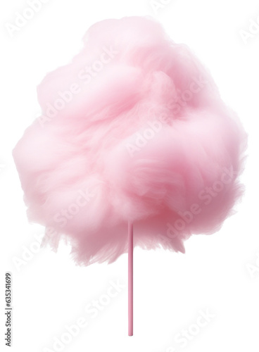 Sweet pink cotton candy isolated.