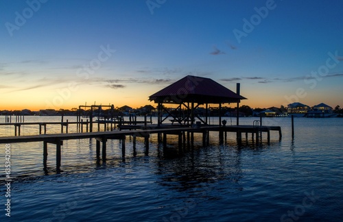 Pier at sunset in Perdido Key © Cavan