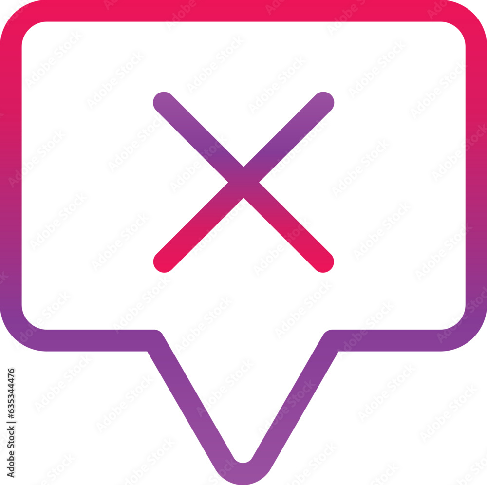 Fototapeta premium outline gradient talk icon