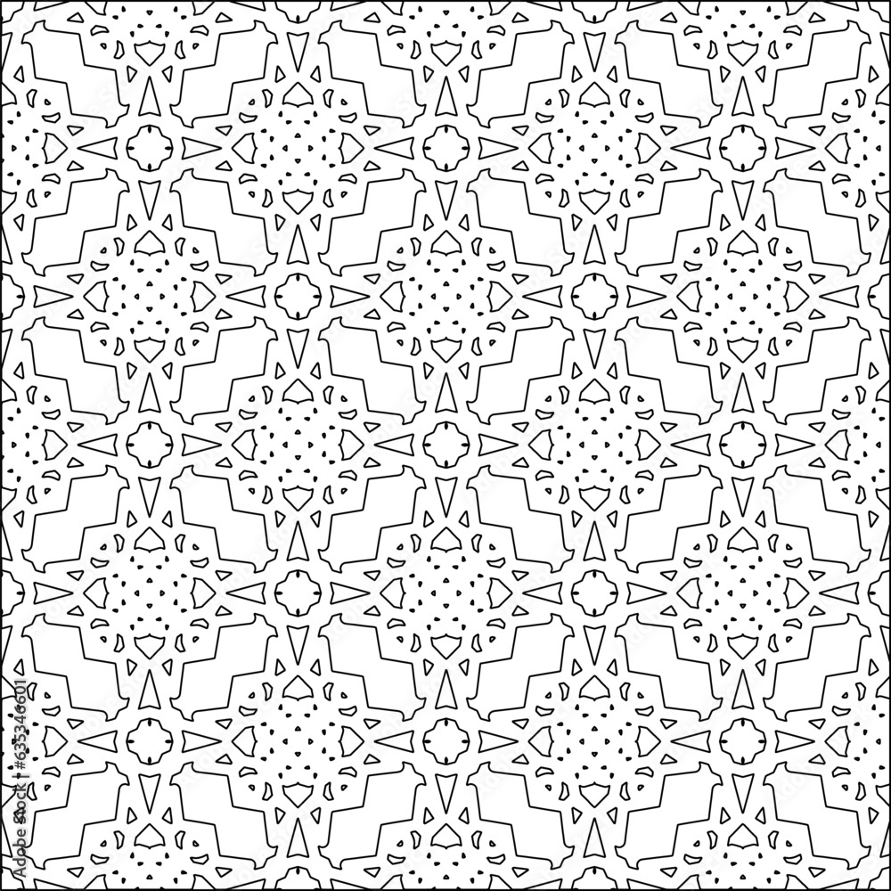 Stylish texture with figures from lines.Abstract geometric black and white pattern for web page, textures, card, poster, fabric, textile. Monochrome graphic repeating design. Stylish texture with figures from lines.Abstract geometric black and white pattern for web page, textures, card, poster, fabric, textile. Monochrome graphic repeating design.